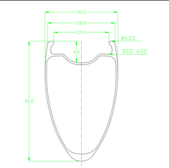 ICANIAN 50ディスクブレーキホイールワイドリム「内幅23mm」