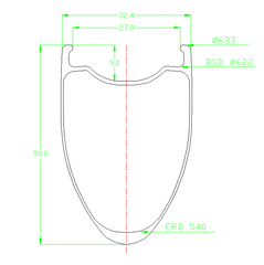 700C G27 グラベルホイール