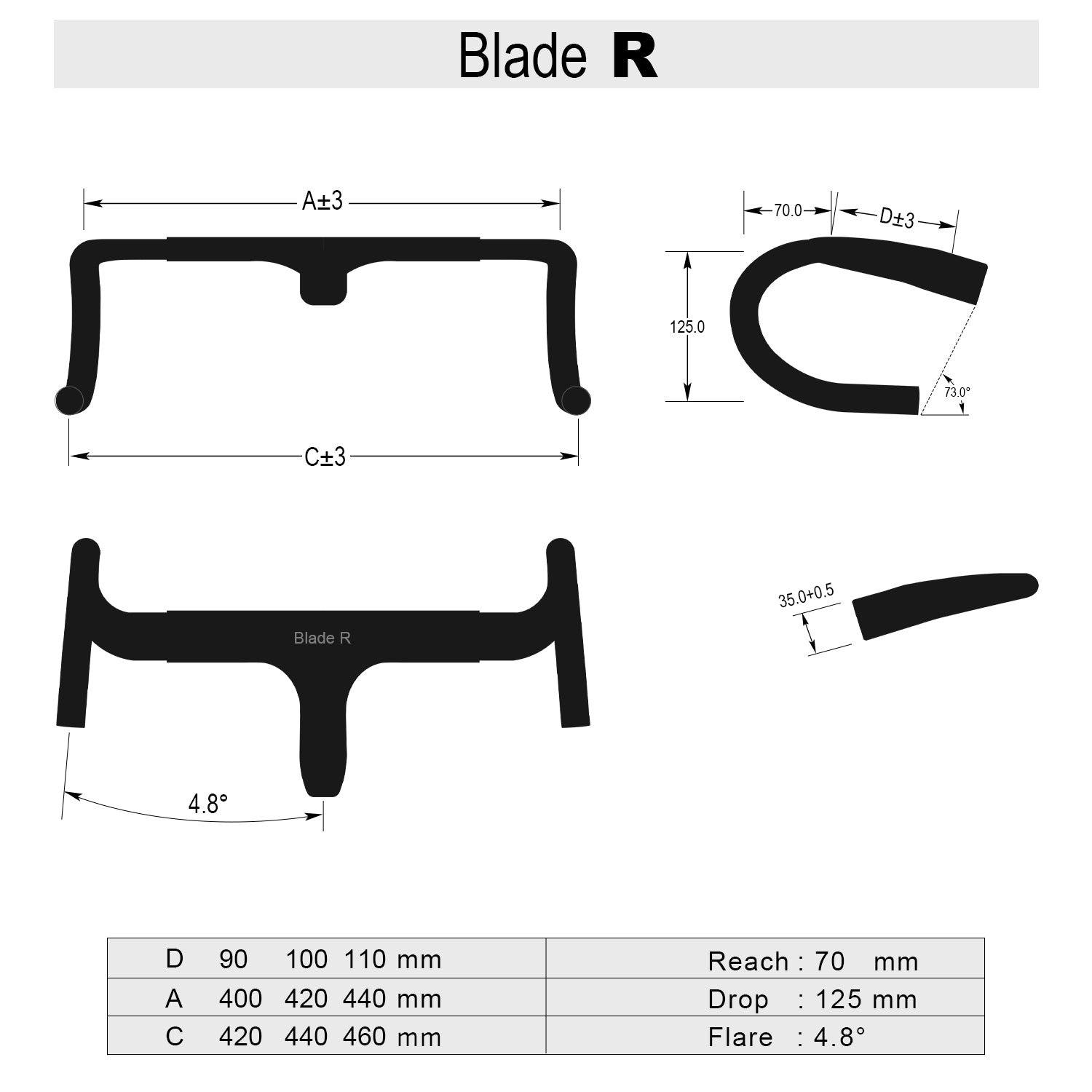 一体型カーボンハンドルバーBlade-R